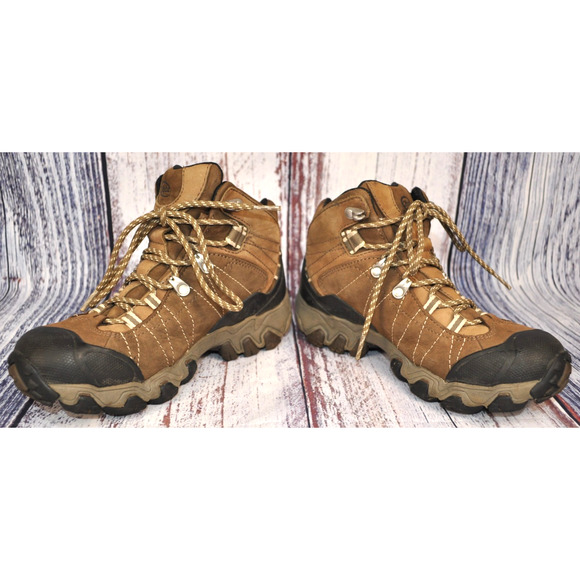 Oboz Bridger Mid Waterproof Nubuck Boot US 6.5 Womens Brown Hiking Boots - Picture 5 of 7